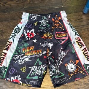 Rock and roll theme flow society shorts